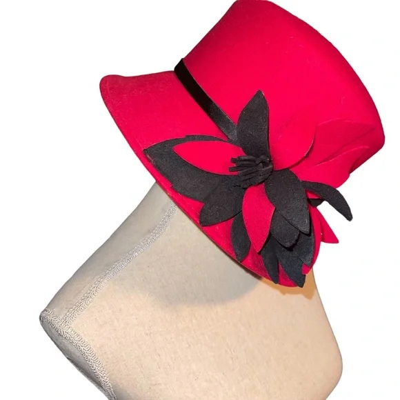 betmar | Accessories | Betmar 0 Wool Hat Black And Red 